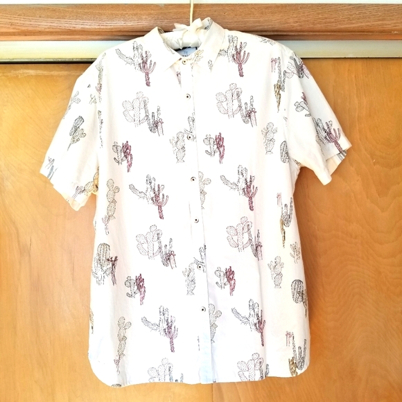 Denim & Flower Other - Denim & Flower Ricky Singh Short Sleeve Cactus Button Down